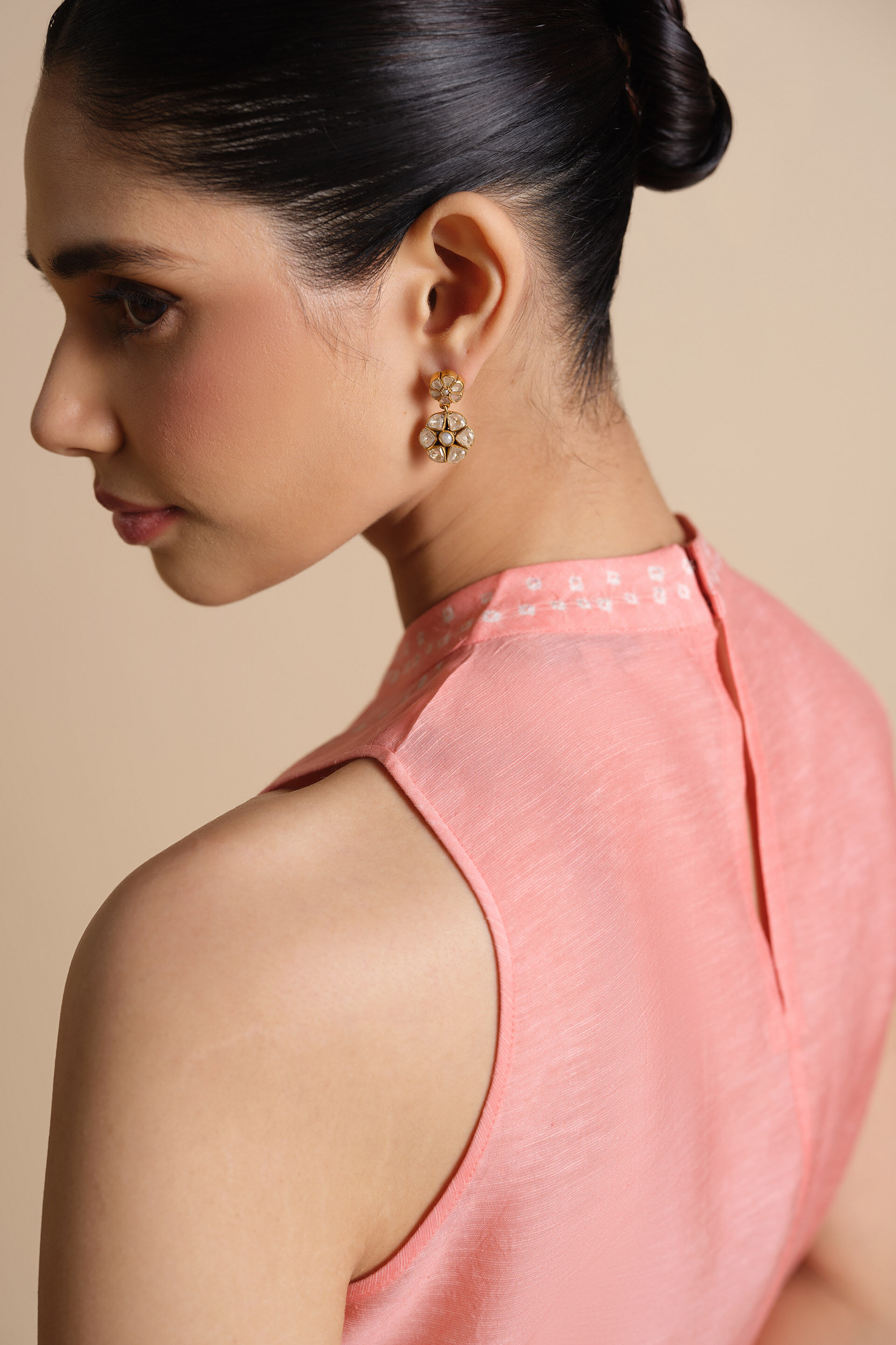 Daylily Handcrafted Bandhani Linen Co-ord - Blush, Blush, image 5